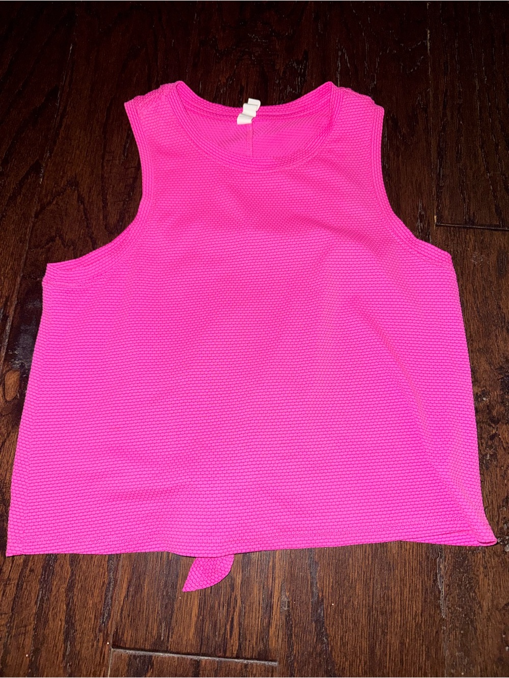 Zella Girl Hot Pink Textured Tank Top